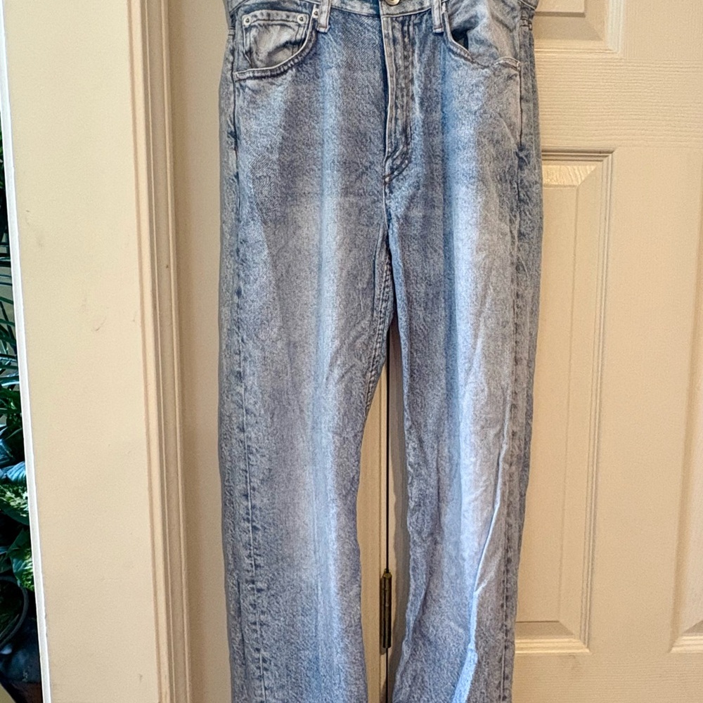 RAG & BONE Miramar Straight Pants Light Wash Sweatshirt Jeans Size 26